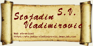 Stojadin Vladimirović vizit kartica